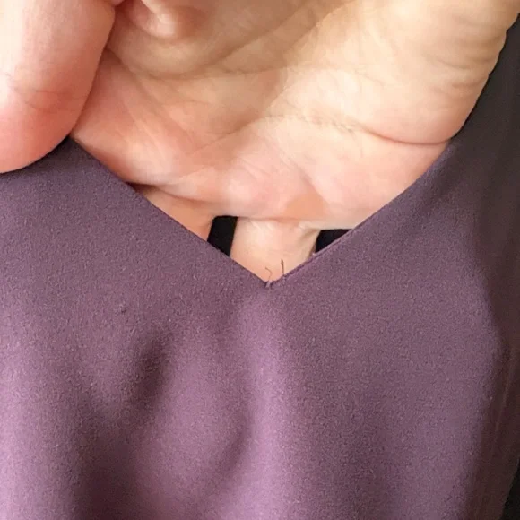 Aritzia Babaton Inscribe top, Deep Purple V-Neck Sleeveless Blouse - Picture 7 of 8